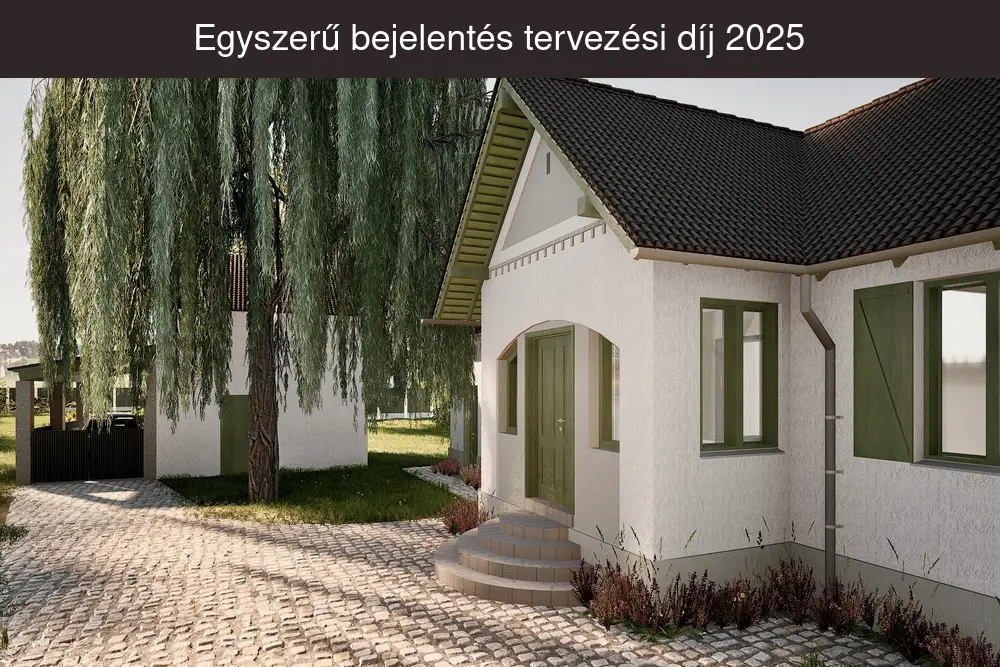 Egyszerű bejelentés tervezési díj 2025